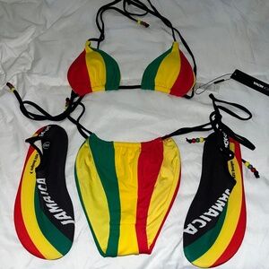 Bathing Suit & Matching Water Shoes